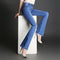 Jeans Talle Alto Elásticos Pierna Ancha Slim