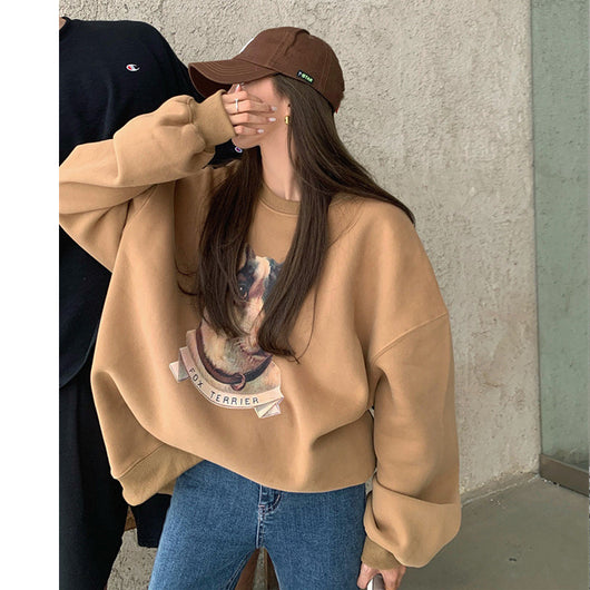 Suéter Holgado para Mujer con Cuello Redondo y Estampado - Image 14