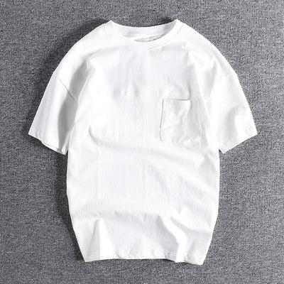 Camiseta de Algodón Vintage Holgada para Hombre - Image 6