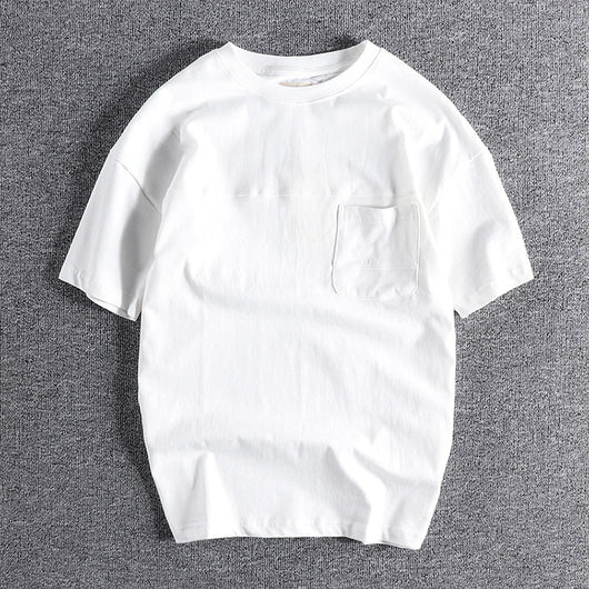 Camiseta de Algodón Vintage Holgada para Hombre - Image 6