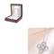 925 Sterling Plateado Necklace For Women Forever Heart AAA Zircon Mosaic Necklaces & Pendants Gift 45cm Grande wooden package