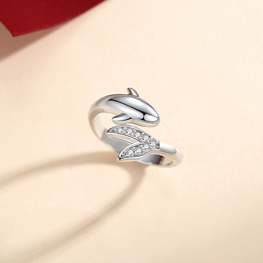 Anillo de Pareja Peces con Diamantes Incrustados - Image 10