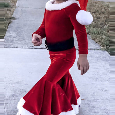 Conjunto Navideño Infantil 3 Piezas: Camisa Manga Larga, Pantalón Acampanado y Gorro - Image 10