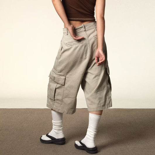 Pantalones Cargo Sueltos Recortados de Corte Recto - Estilo Casual Trendy - Image 2