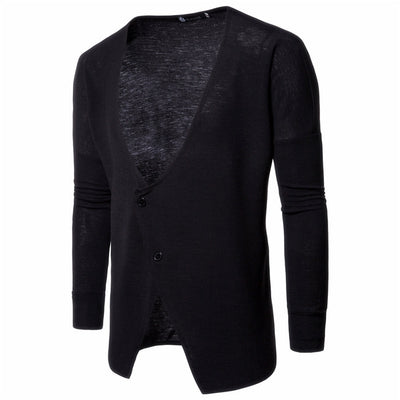 Cardigan Tejido Holgado con Cuello en V para Hombre - Image 5