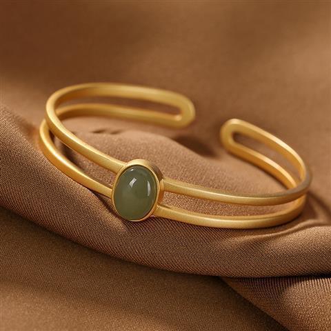 Pulsera Brazalete Dorado para Mujer