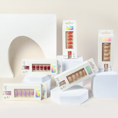 Uñas Postizas Adhesivas Removibles - Set de 24 Piezas