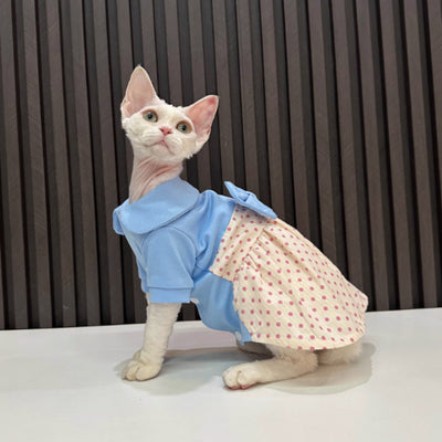 Falda con Lunares y Moño para Gato sin Pelo - Image 2