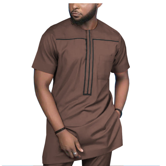 Camisa Casual de Algodón Africano para Hombre - Image 15