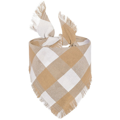 Pañoleta Triangular para Perro con Estilo Borla y Cuadros - Image 3