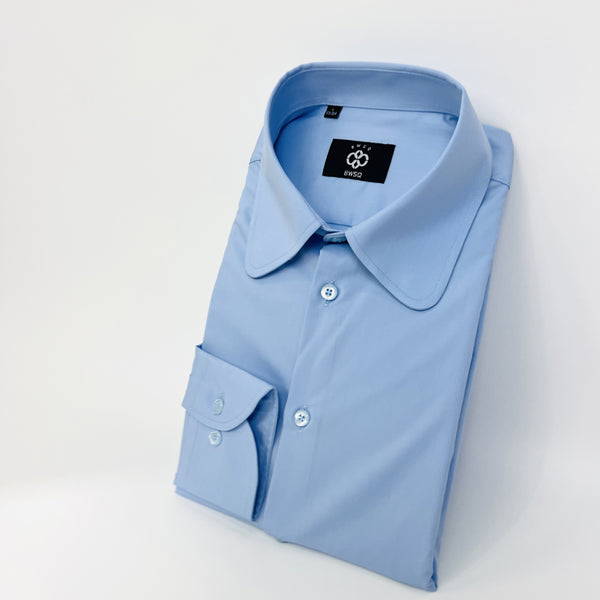 Camisa Casual de Manga Larga Cuello Redondo para Hombre
