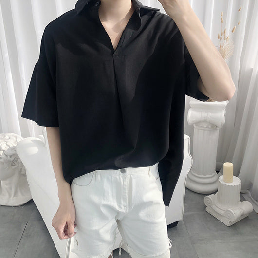 Camiseta Holgada para Hombre Estilo Casual Lazy Wind - Image 2