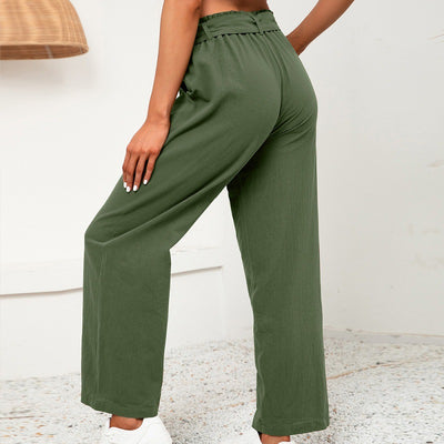 Pantalones Anchos Sueltos con Cintura Ajustable para Mujer - Image 4