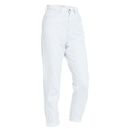 Jeans Blancos de Cintura Alta y Pierna Recta para Mujer - Cómodos y Versátiles - Image 5