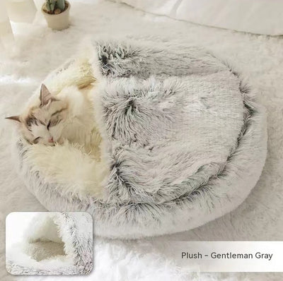 Cama 2 en 1 para Perros y Gatos - Cama Cálida de Felpa Suave Tipo Casa - Image 132