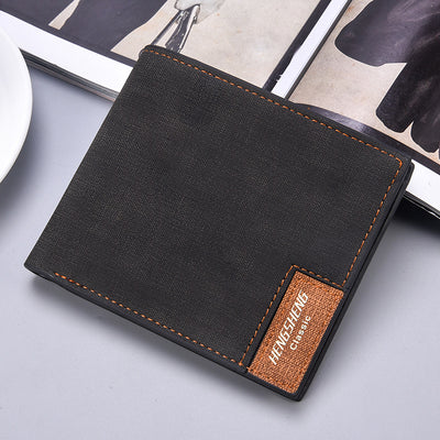 Billetera Delgada Casual para Hombre con Patrón Canvas - Image 12