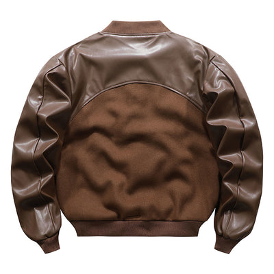 Chaqueta Bomber Retro Americana con Bordados y Costuras Artesanales - Image 20