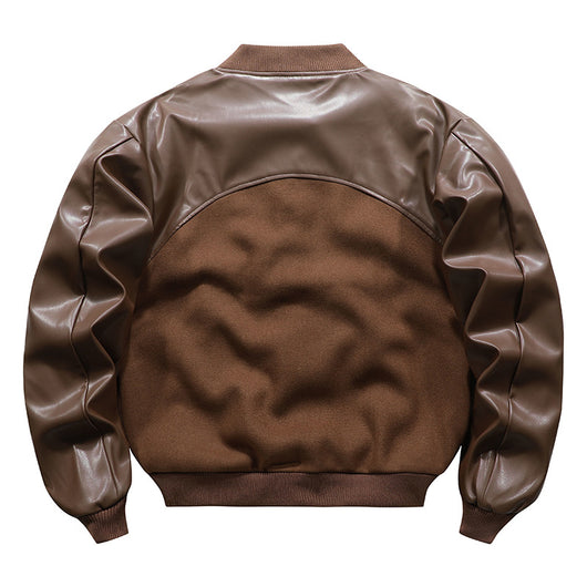 Chaqueta Bomber Retro Americana con Bordados y Costuras Artesanales - Image 20