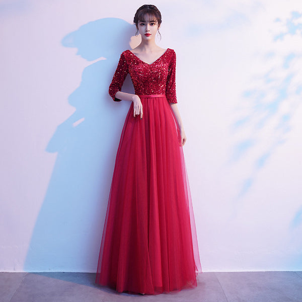 Vestido de Noche Largo Elegante en Tul Transparente - Image 3