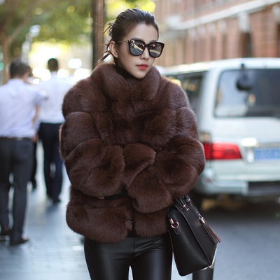 Abrigo de Piel Haining para Mujer - Largo Medio Invierno - Image 19