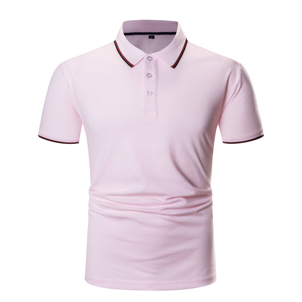 Camisa Casual de Solapa con Manga Corta Absorbente