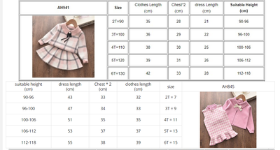 Conjunto de Primavera para Niñas: Suéter Manga Larga, Blusa y Falda con Moño - Image 13