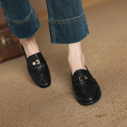 Zapatos de Cuero Británicos con Tacón Bajo de 3cm - Estilo Casual Primavera para Mujer - Image 3
