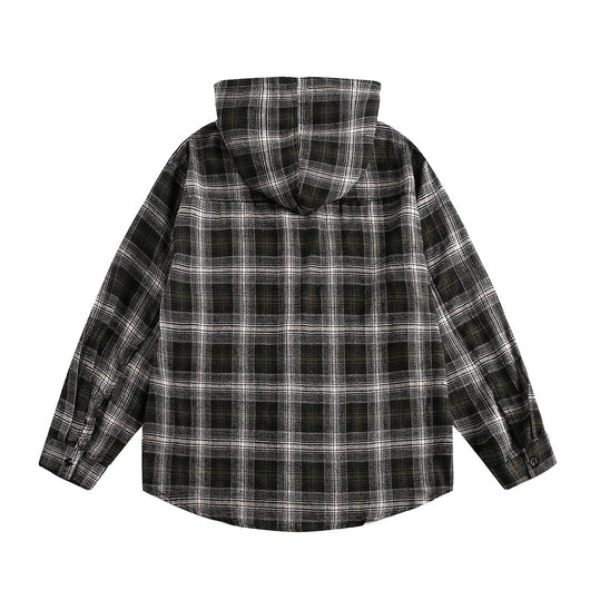 Camisa a Cuadros con Capucha para Hombre y Mujer - Image 18