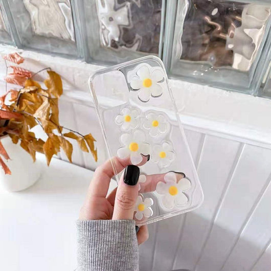 Funda iPhone 13 Pro con Diseño de Margarita en Resina Epóxica - Protección Transparente - Image 3