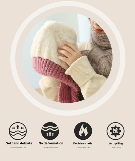 Gorro y Bufanda Tejida Doble Capa Acolchada - Abrigo Cálido en Lana - Image 21