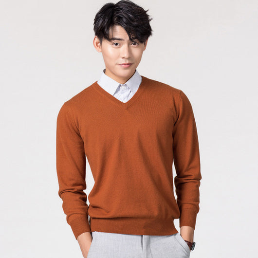 Suéter Holgado de Lana para Hombre - Pullover Casual de Color Sólido - Image 8