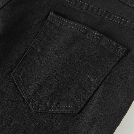 Pantalón Cigarette Retro Cintura Alta Crop Stretch Denim - Image 13