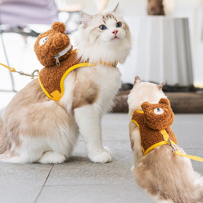 Arnés y Correa para Gato con Diseño de Dibujos Animales - Textura Lana Otoño Invierno - Image 18