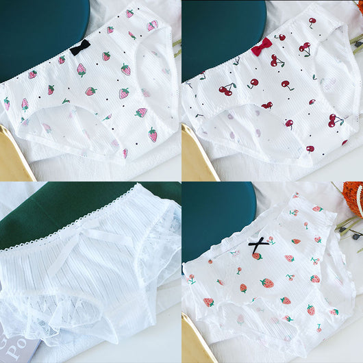 Pack de 4 Tangas de Algodón Puro con Encaje - Cintura Media y Baja - Image 6