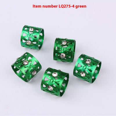Anillos para Cabello y Pelucas con Joyas - Set de 7 Colores en Aluminio - Image 22