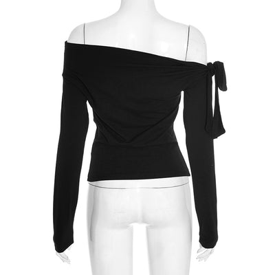Playera Asimétrica con Nudo Torcido y Hombro Único - Image 14