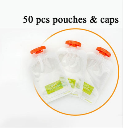 Set de 10 Bolsas Reutilizables para Almacenar Papillas y Jugos Naturales para Bebé - Image 6