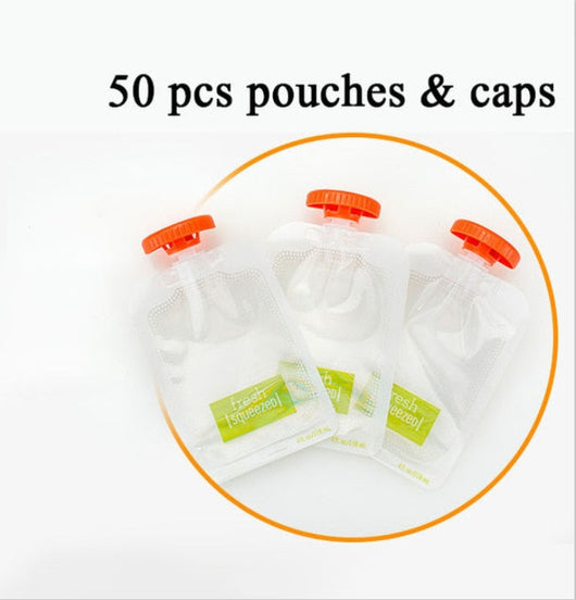 Set de 10 Bolsas Reutilizables para Almacenar Papillas y Jugos Naturales para Bebé - Image 6