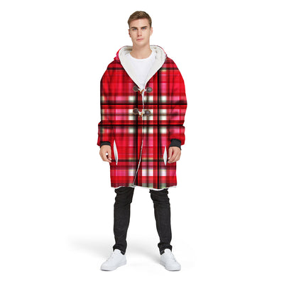 Chaqueta Hoodie Impresa Digital con Cuadros para Hombre - Image 3