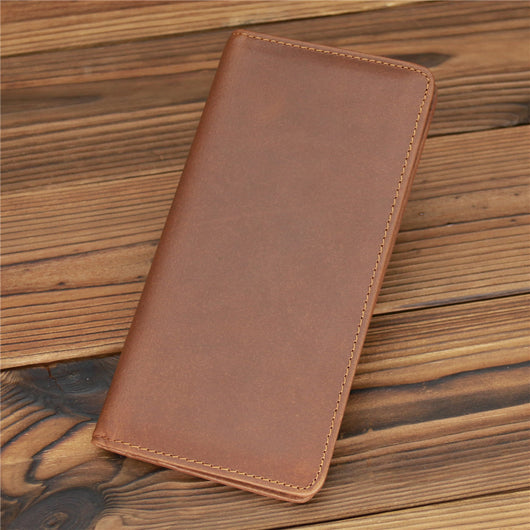 Billetera Larga de Cuero Crazy Horse para Hombre - Image 17