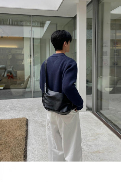 Bolsa Mensajera de Cuero PU para Hombre - Capacidad Grande, Estilo Minimalista - Image 24