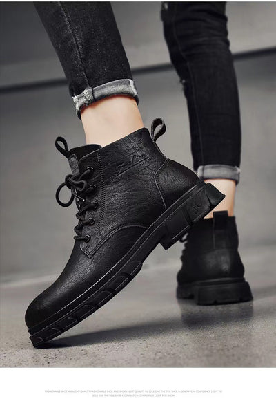 Botas Altas de Cuero Negro para Hombre - Image 13