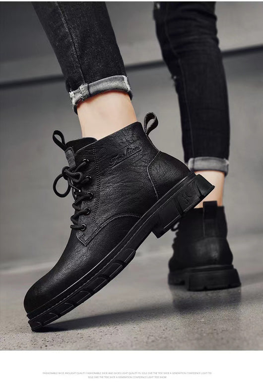 Botas Altas de Cuero Negro para Hombre - Image 13