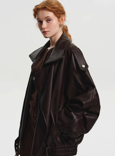 Chaqueta de Cuero Acolchada con Forro Polar - Image 5