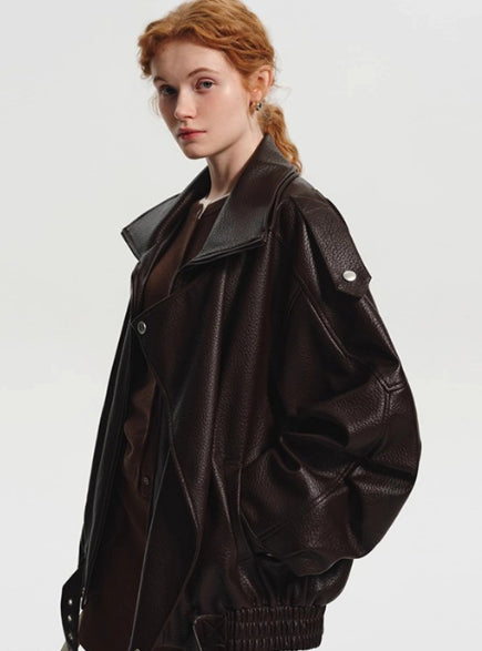 Chaqueta de Cuero Acolchada con Forro Polar - Image 5