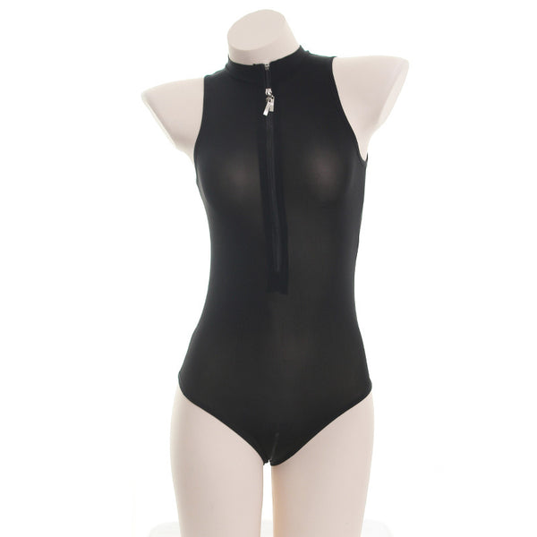 Traje de Baño Entero Deportivo con Cierre Frontal