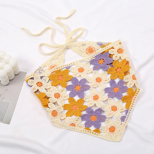 Pañoleta Triangular de Encaje Jacquard para Mujer - Image 7