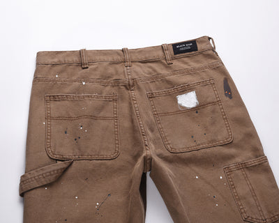 Jeans de Trabajo Micro-Acampanados con Detalles Grafiti Salpicado - Image 9