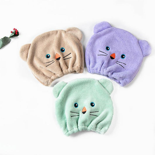 Gorro Absorbente Secador de Cabello Infantil con Diseño de Gato Adorable - Image 20