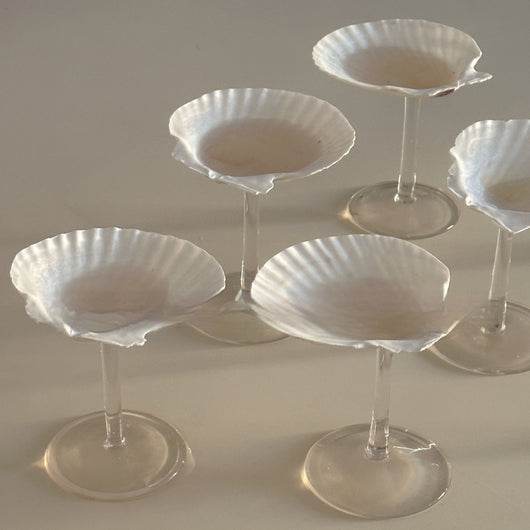 Copa de Vino con Diseño Artístico de Concha Marina